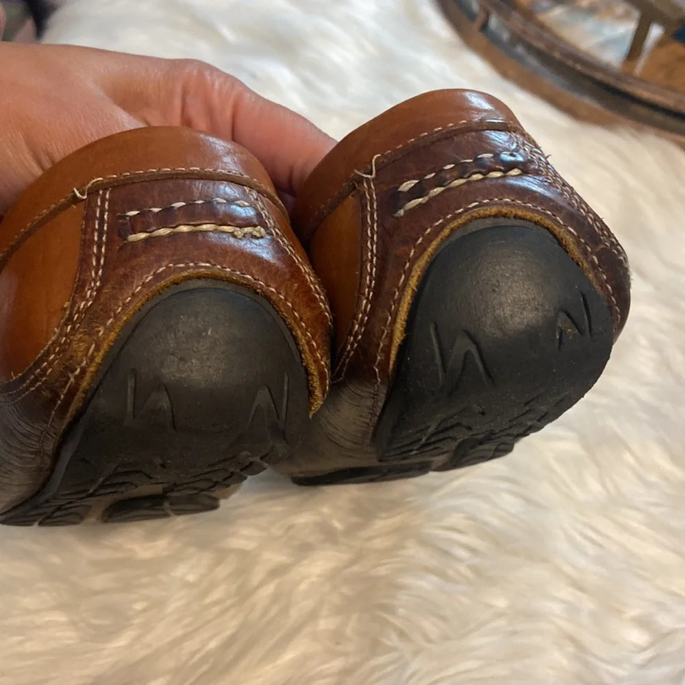 Buffalo Jackson Brown Bison Leather Driving Shoes Loafers Mens Sz 9